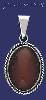 Sterling Silver Oval Shape Stone Charm Pendant Sterling Silver Oval Shape Stone Charm Pendant