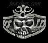 Sterling Silver Skull w/Crown Ring sz 12