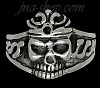 Sterling Silver Skull w/Crown Ring sz 10