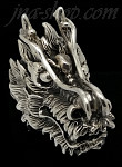 Sterling Silver Big Dragon Head Ring sz 7