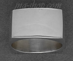 Sterling Silver Plain HP Square Band Ring 13mm sz 12