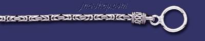 Sterling Silver 7" Byzantine Indonesian Handmade Toggle Bracelet - Click Image to Close