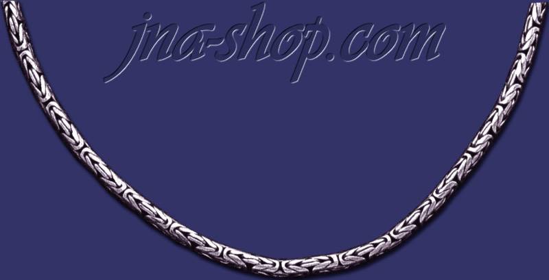 Sterling Silver 24" Byzantine Indonesian Handmade Toggle Necklac - Click Image to Close