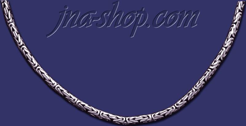 Sterling Silver 20" Byzantine Indonesian Handmade Toggle Necklac - Click Image to Close