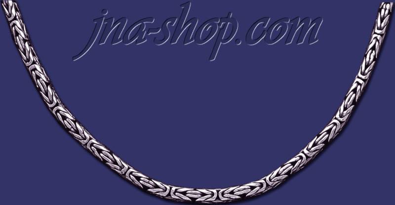 Sterling Silver 18" Byzantine Indonesian Handmade Toggle Necklac - Click Image to Close