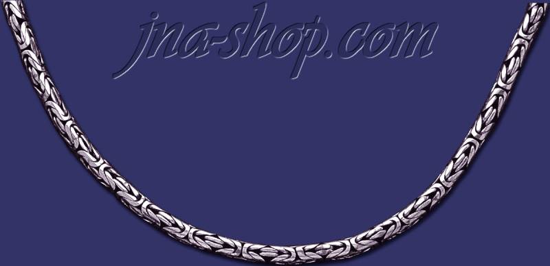 Sterling Silver 18" Byzantine Indonesian Handmade Toggle Necklac - Click Image to Close