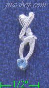 Sterling Silver CZ Charm Pendant - Click Image to Close