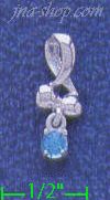 Sterling Silver CZ Charm Pendant - Click Image to Close