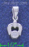 Sterling Silver CZ Charm Pendant - Click Image to Close