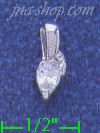 Sterling Silver CZ Charm Pendant - Click Image to Close