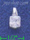 Sterling Silver CZ Charm Pendant - Click Image to Close