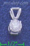 Sterling Silver CZ Charm Pendant - Click Image to Close