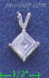 Sterling Silver CZ Charm Pendant - Click Image to Close