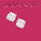 Sterling Silver 6mm Princess Cut White CZ Stud Earrings - Click Image to Close