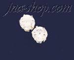 Sterling Silver 8mm Round White CZ Stud Earrings - Click Image to Close