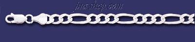 Sterling Silver 24" Figaro Chain 6mm - Click Image to Close
