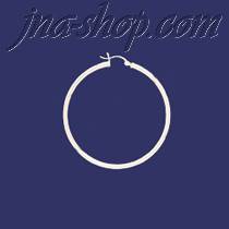 Sterling Silver 35mm French Lock Hoop Earrings 3mm tubing - Click Image to Close