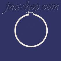 Sterling Silver 40mm French Lock Hoop Earrings 3mm tubing - Click Image to Close