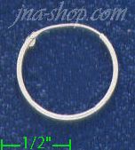 Sterling Silver 18mm Endless Hoop Earrings 1mm tubing - Click Image to Close