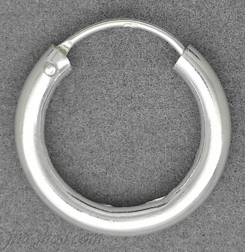 Sterling Silver 20mm Endless Hoop Earrings 3mm tubing - Click Image to Close