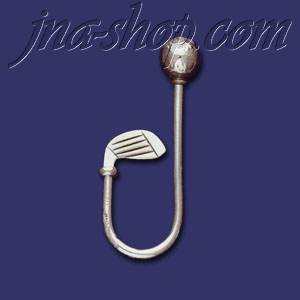 Sterling Silver Golf Club Ball Key Chain - Click Image to Close