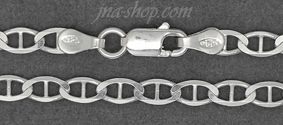 18" Sterling Silver Marina Mariner Chain 3.6mm - Click Image to Close