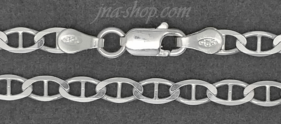18" Sterling Silver Marina Mariner Chain 3.6mm - Click Image to Close