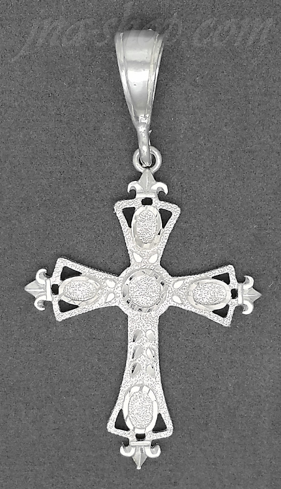 Sterling Silver DC Cross Charm Pendant - Click Image to Close