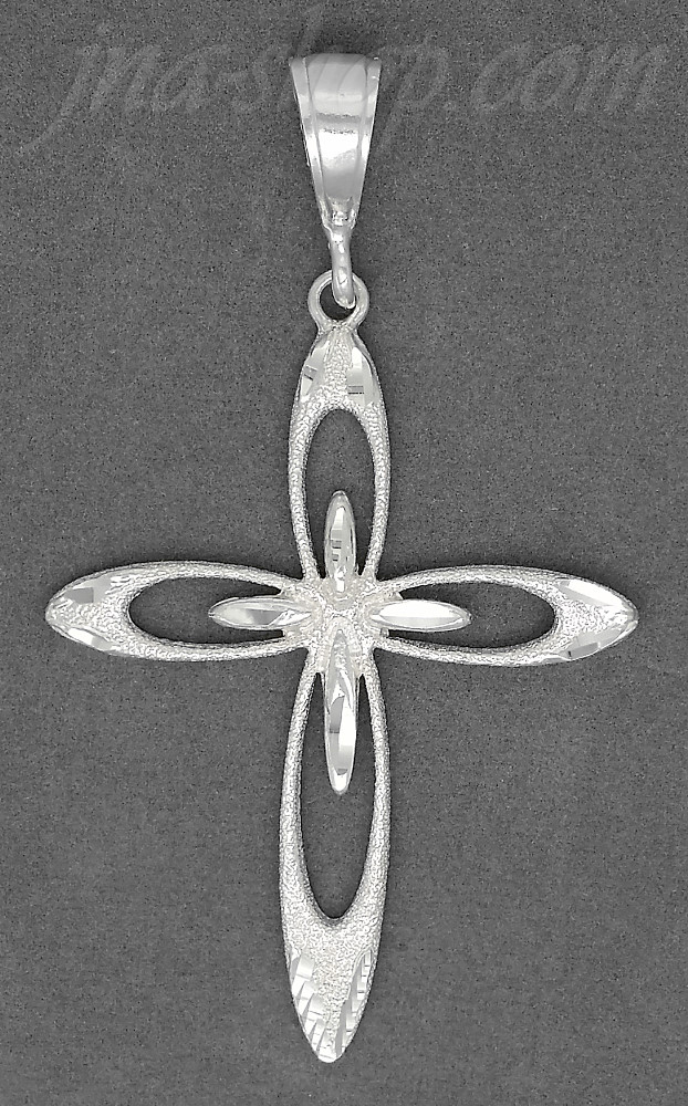 Sterling Silver DC Cross Charm Pendant - Click Image to Close