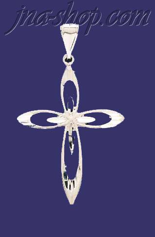 Sterling Silver DC Cross Charm Pendant - Click Image to Close