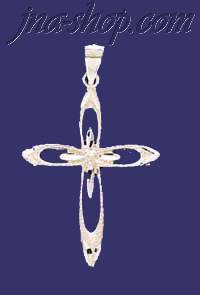 Sterling Silver DC Cross Charm Pendant - Click Image to Close