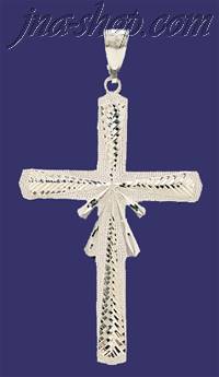 Sterling Silver DC Big Cross Charm Pendant - Click Image to Close