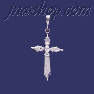 Sterling Silver DC Cross Charm Pendant - Click Image to Close