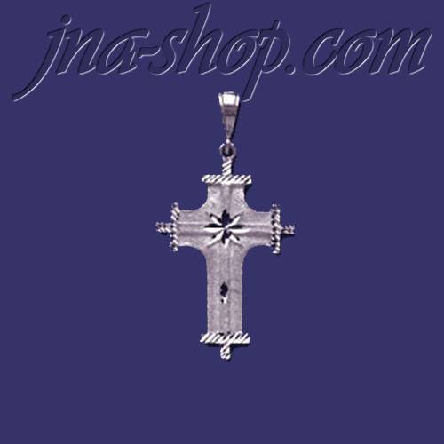 Sterling Silver DC Big Cross Charm Pendant - Click Image to Close