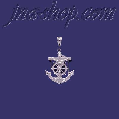 Sterling Silver DC Anchor Cross Crucifix Charm Pendant - Click Image to Close