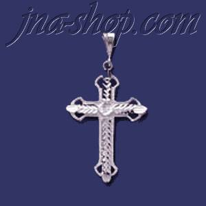 Sterling Silver DC Cross Charm Pendant - Click Image to Close