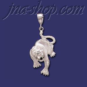 Sterling Silver DC Big Tiger Charm Pendant - Click Image to Close