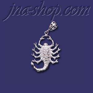 Sterling Silver DC Scorpion Charm Pendant - Click Image to Close