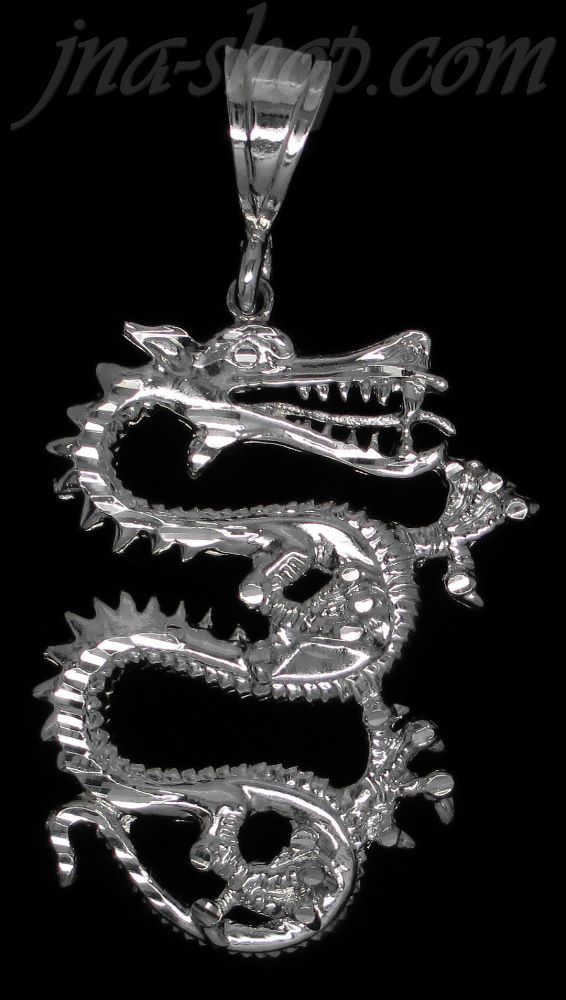 Sterling Silver DC Big Dragon Charm Pendant - Click Image to Close