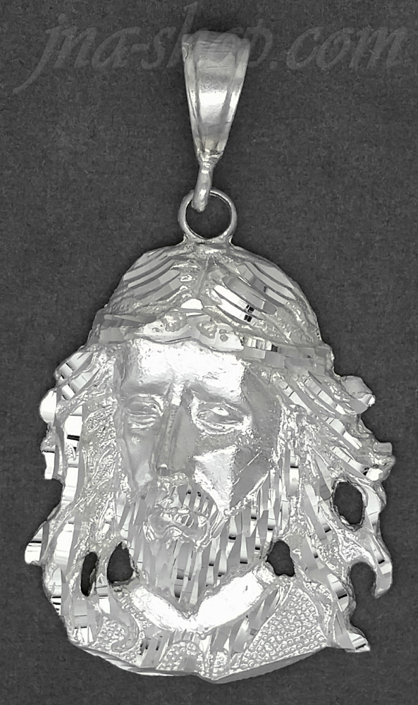 Sterling Silver DC Jesus Christ Face Charm Pendant - Click Image to Close