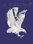 Sterling Silver DC Striking Eagle Charm Pendant - Click Image to Close