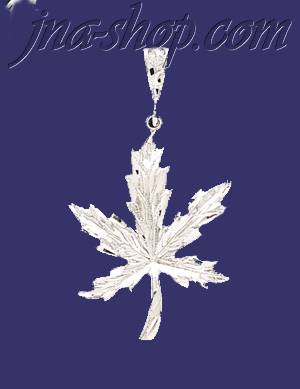 Sterling Silver DC Marijuana Pot Leaf Charm Pendant - Click Image to Close