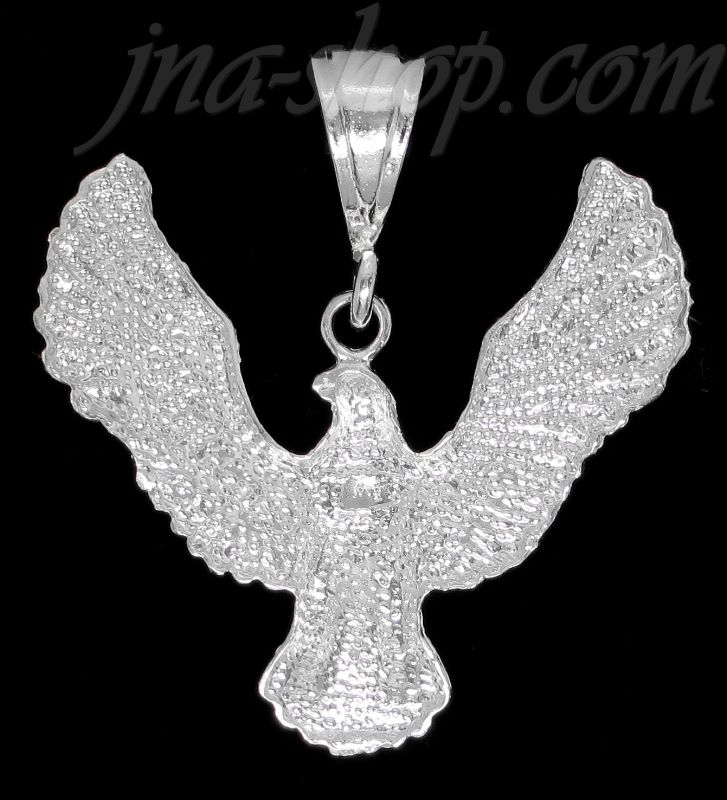 Sterling Silver DC Big Eagle Charm Pendant - Click Image to Close