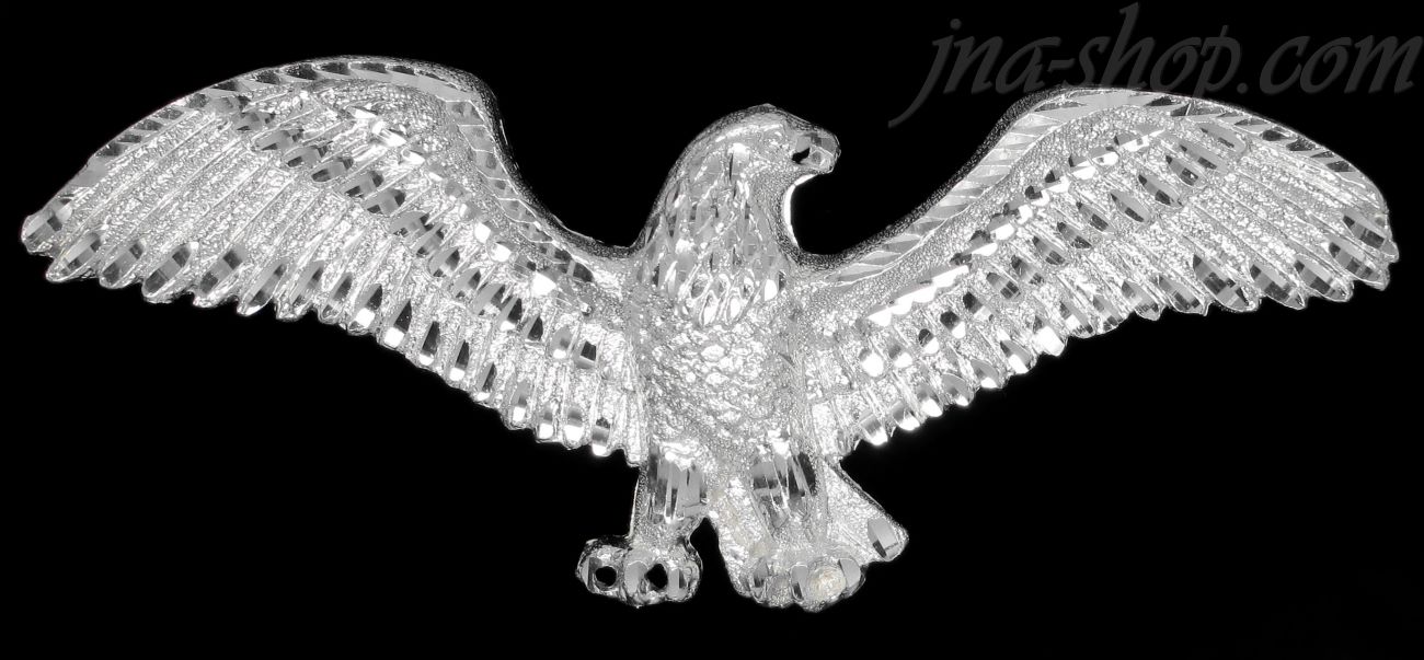 Sterling Silver DC Big Huge Eagle Charm Pendant - Click Image to Close