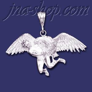 Sterling Silver DC Big Eagle/Bird of Pray Carrying Man Charm Pen - Click Image to Close