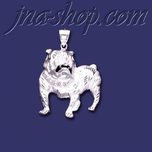 Sterling Silver DC Big Bulldog Charm Pendant - Click Image to Close