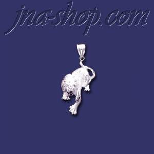 Sterling Silver DC Big Tiger Charm Pendant - Click Image to Close