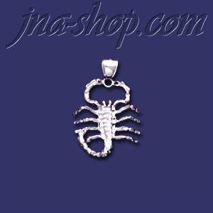 Sterling Silver DC Big Scorpion Charm Pendant - Click Image to Close