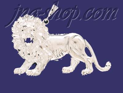 Sterling Silver DC Big Huge Lion Charm Pendant - Click Image to Close