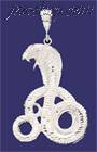 Sterling Silver DC Snake Cobra Charm Pendant - Click Image to Close